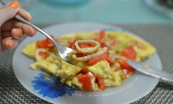 omelete com lula para uma dieta protéica