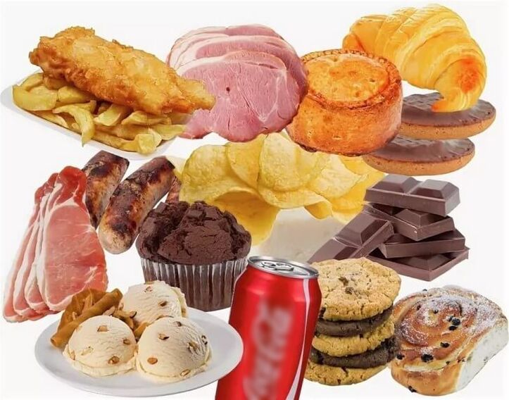 Alimentos nocivos proibidos durante o processo de perda de peso